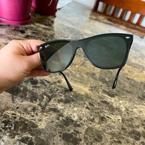 Ray Ban Blaze Wayfarer Sunglasses- Black